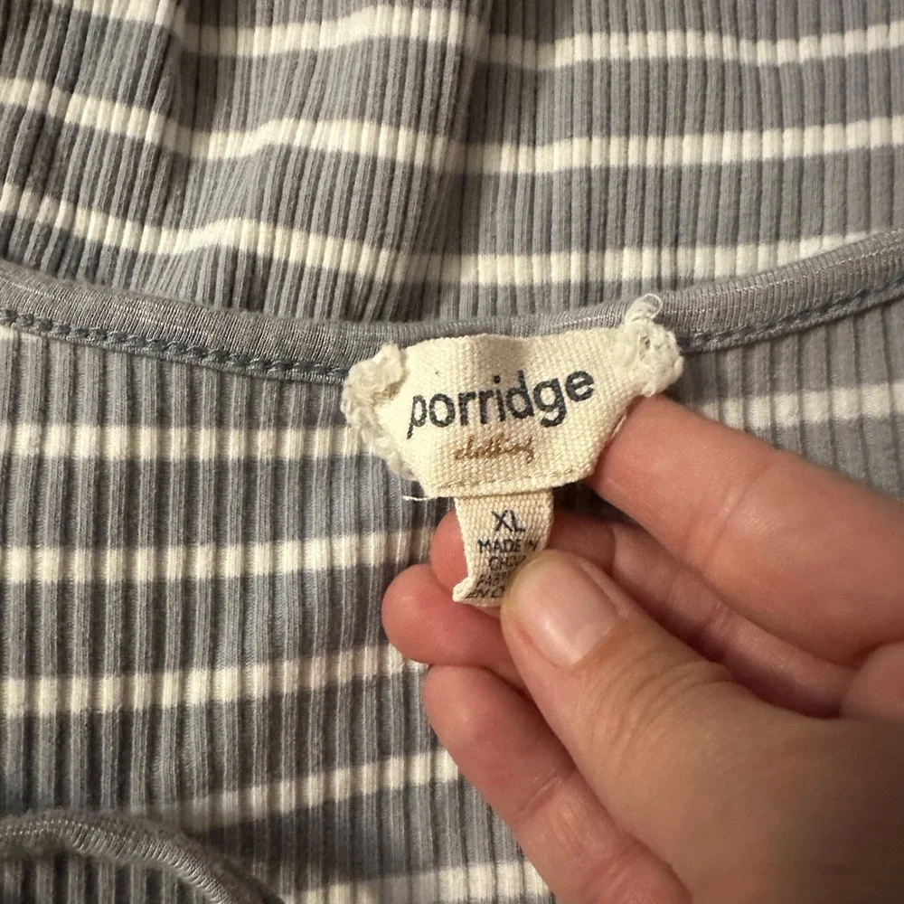 Anthropologie Porridge Puff-Sleeve Tie-Front Top Size XL